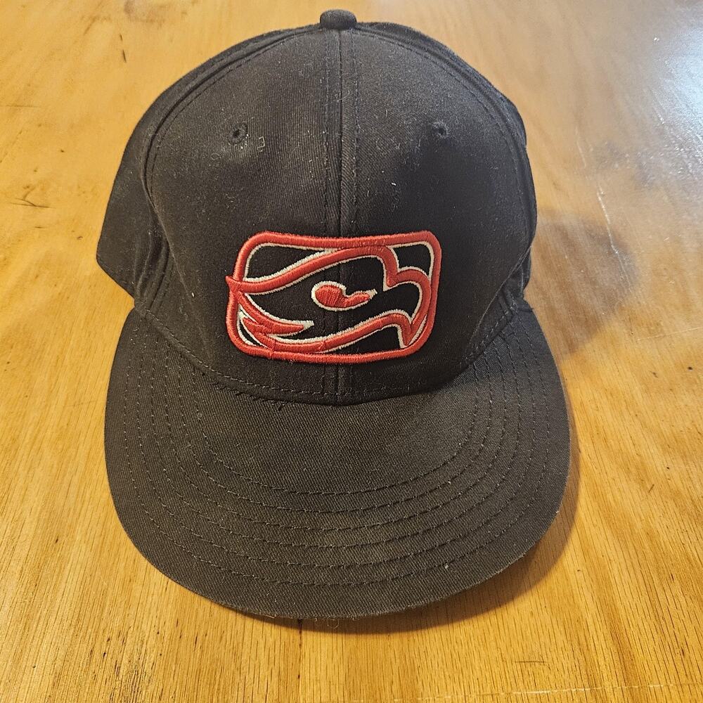 Tony Hawk Hat Cap Strap Back Youth One Size Black Red Embroidered Skateboarding‎